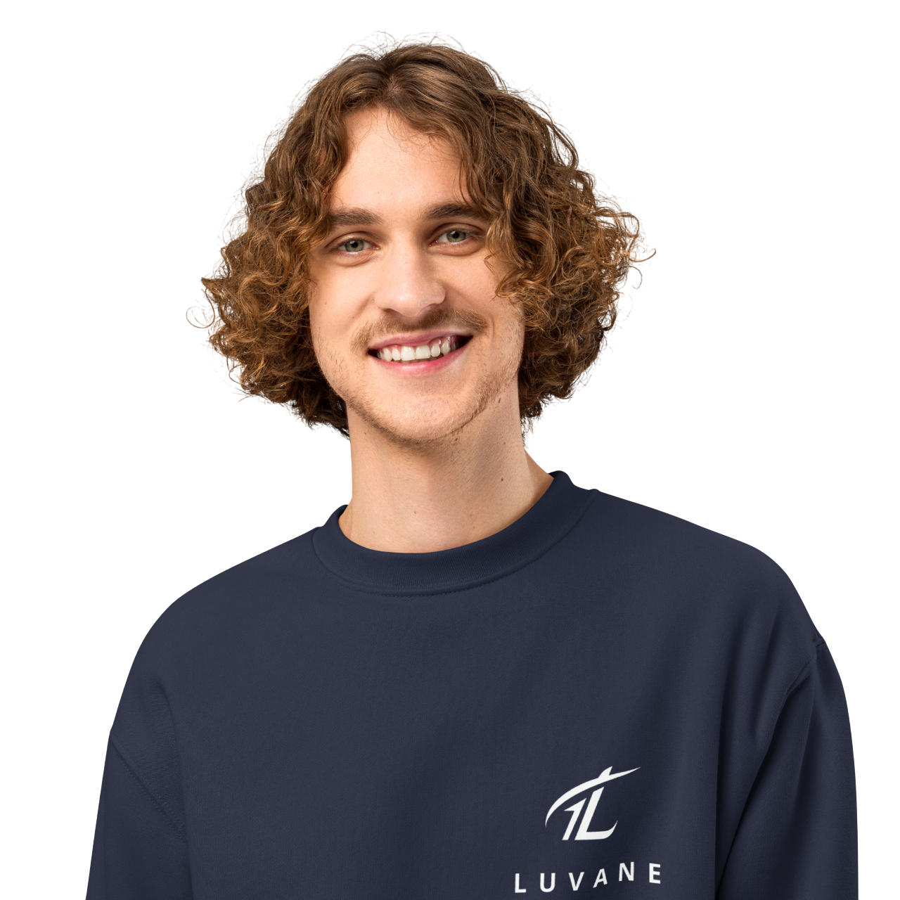 Luvane - Basic Oversized Blue Sweatshirt