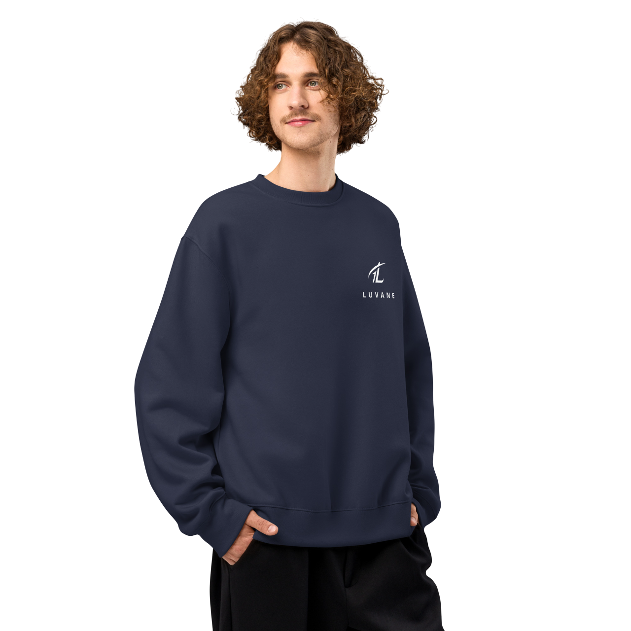 Luvane - Basic Oversized Blue Sweatshirt